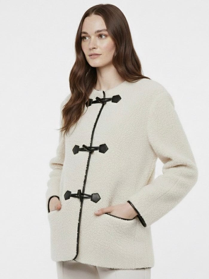 Velira Liz | Faux Shearling Toggle Coat Liz | Dirbtinio avikailio paltas