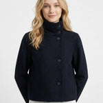 Velira Martha | High-Neck Buttoned Pea Coat Martha | Aukštos kaklo mygtukinė žieminė striukė