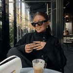 Velira Martha | High-Neck Buttoned Pea Coat Martha | Aukštos kaklo mygtukinė žieminė striukė