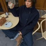 Velira Martha | High-Neck Buttoned Pea Coat Martha | Aukštos kaklo mygtukinė žieminė striukė