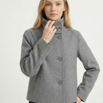 Velira Martha | High-Neck Buttoned Pea Coat Martha | Aukštos kaklo mygtukinė žieminė striukė