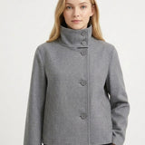 Velira Martha | High-Neck Buttoned Pea Coat Martha | Aukštos kaklo mygtukinė žieminė striukė