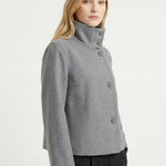 Velira Martha | High-Neck Buttoned Pea Coat Martha | Aukštos kaklo mygtukinė žieminė striukė