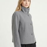 Velira Martha | High-Neck Buttoned Pea Coat Martha | Aukštos kaklo mygtukinė žieminė striukė