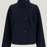 Velira Martha | High-Neck Buttoned Pea Coat Tamsiai mėlyna / S Martha | Aukštos kaklo mygtukinė žieminė striukė
