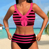 Velira Martina™ | Aukšto liemens juostuotas bikinis