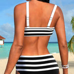 Velira Martina™ | Aukšto liemens juostuotas bikinis