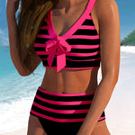 Velira Martina™ | Aukšto liemens juostuotas bikinis
