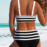 Velira Martina™ | Aukšto liemens juostuotas bikinis