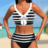 Velira Martina™ | Aukšto liemens juostuotas bikinis