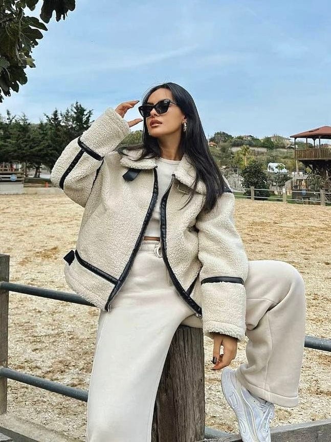 Velira Mathilda | Faux Shearling Zip-Up Jacket Mathilda | Dirbtinio avikailio užtrauktukas