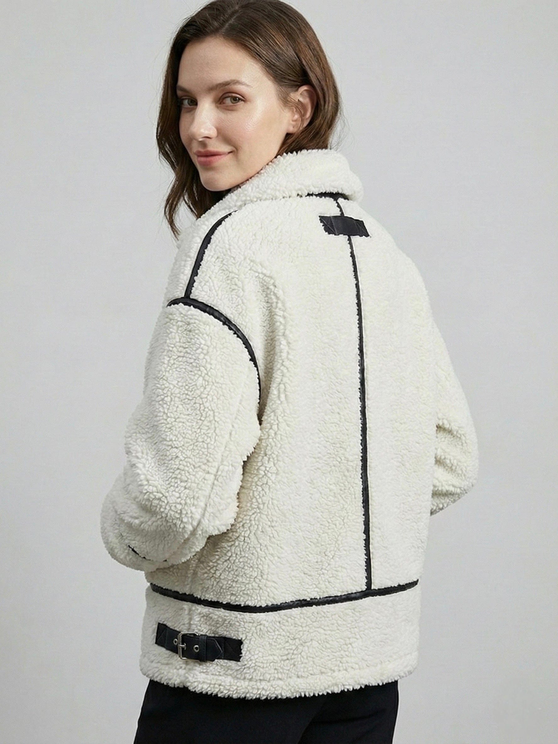 Velira Mathilda | Faux Shearling Zip-Up Jacket Mathilda | Dirbtinio avikailio užtrauktukas