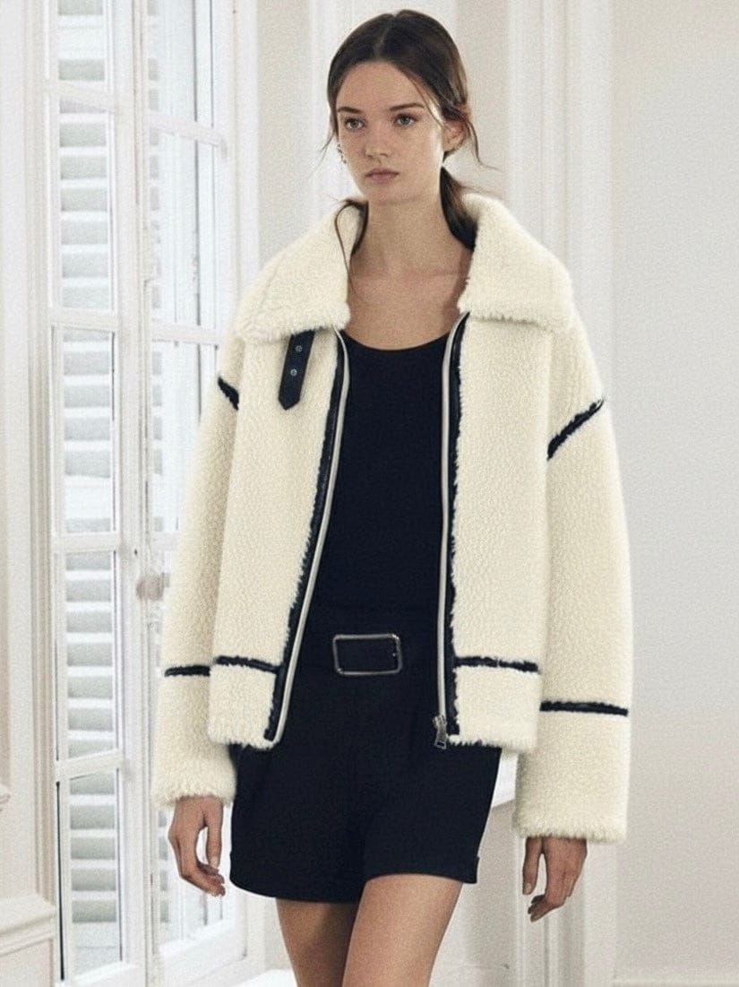 Velira Mathilda | Faux Shearling Zip-Up Jacket Mathilda | Dirbtinio avikailio užtrauktukas