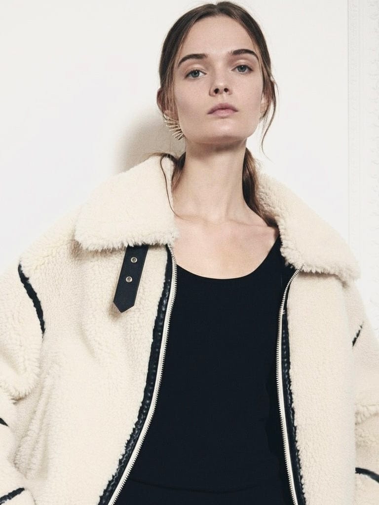 Velira Mathilda | Faux Shearling Zip-Up Jacket Mathilda | Dirbtinio avikailio užtrauktukas
