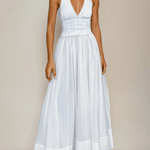 Velira Maxi Dress Balta Vasaros Suknelė