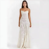 Velira Maxi Dress Balta / XS Annabelle Nėriniuotas Maxi Suknelė