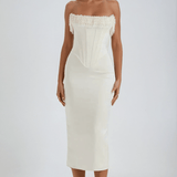 Velira Maxi Dress Balta / XS Bella Bešalčio Maxi Suknelė