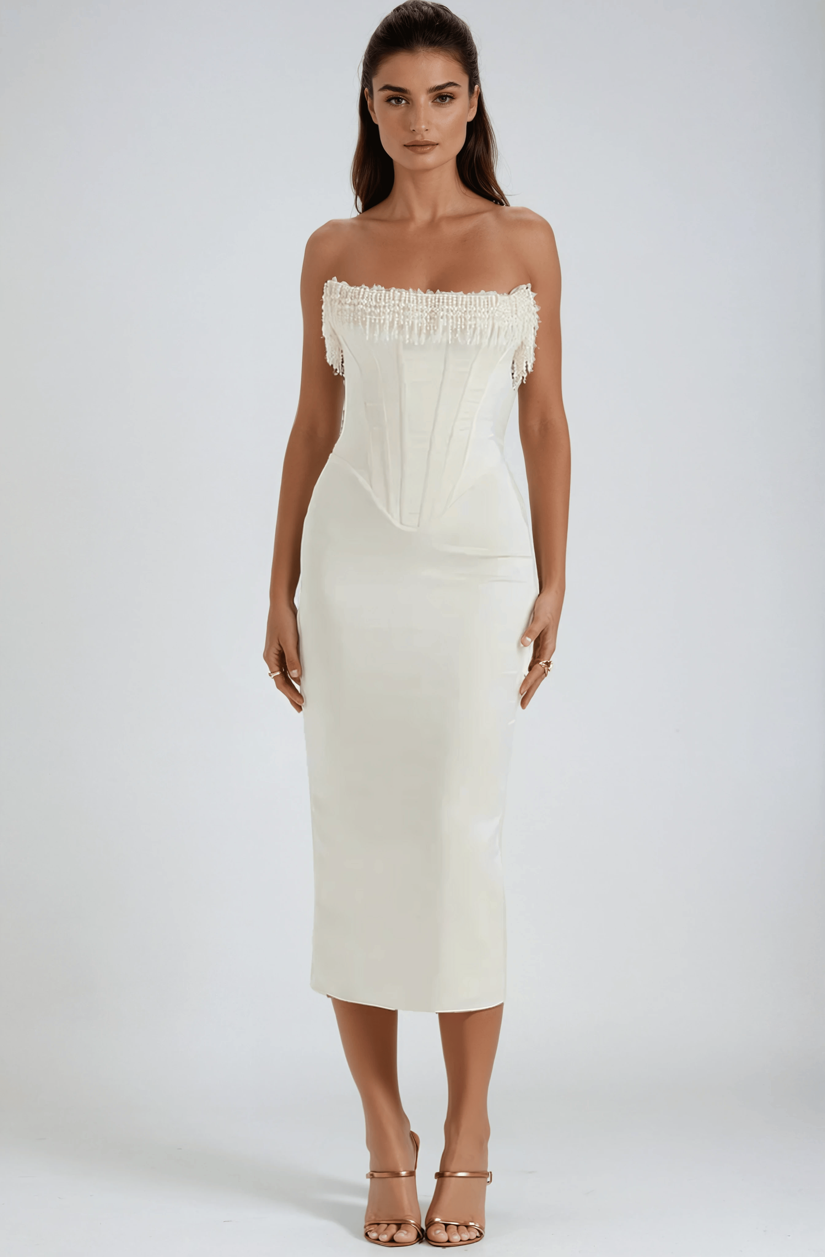 Velira Maxi Dress Balta / XS Bella Bešalčio Maxi Suknelė