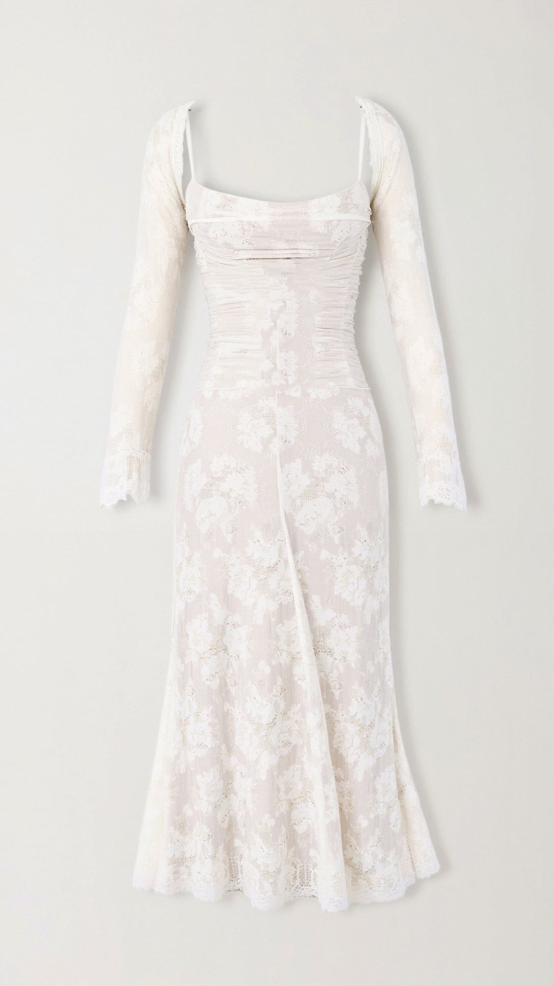 Velira Maxi Dress Balta / XS Livilla Ilga Nėriniuota Maxi Suknelė