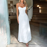 Velira Maxi Dress Be rankovių ir raukšlėta liemenėle maksi suknelė
