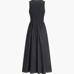 Velira Maxi Dress Be rankovių medvilnės mišinio maksi suknelė