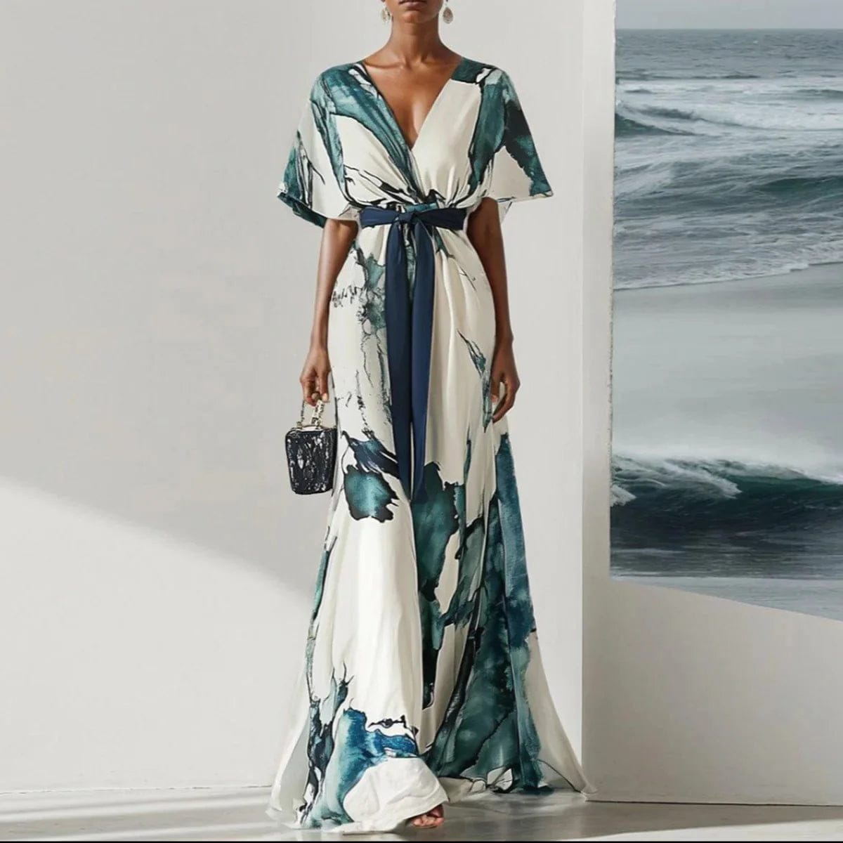Velira Maxi Dress Bohemiškas Gėlių Maxi Suknelė