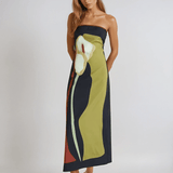 Velira Maxi Dress Calla Be Rankovių Spausdintas Vasaros Šalies Maxi Suknelė