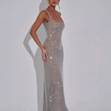 Velira Maxi Dress Celeste Vakarinė Suknelė