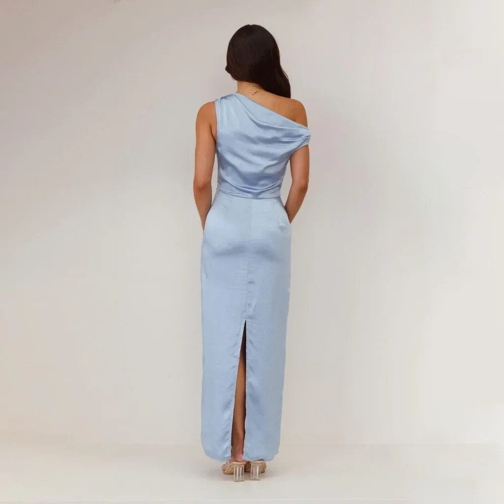 Velira Maxi Dress Coralie Drapuotas Satino Maxi Suknelė