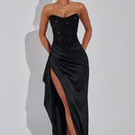 Velira Maxi Dress Emrielle Karoliukų Korsetas Vakarinė Suknelė Maxi