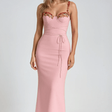 Velira Maxi Dress Gėlių Siuvinėta Vasaros Nakties Maxi Suknelė