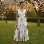 Velira Maxi Dress Gėlių suknelė mėlyna ir balta