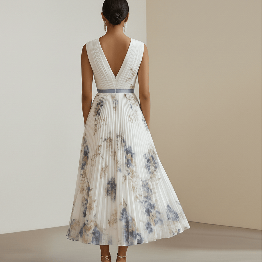 Velira Maxi Dress Gėlių suknelė mėlyna ir balta