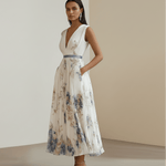 Velira Maxi Dress Gėlių suknelė mėlyna ir balta