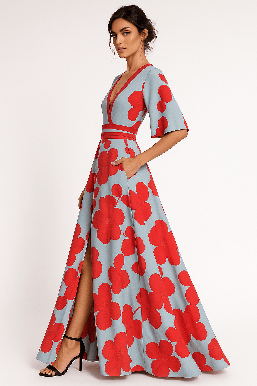 Velira Maxi Dress Gėlių V
