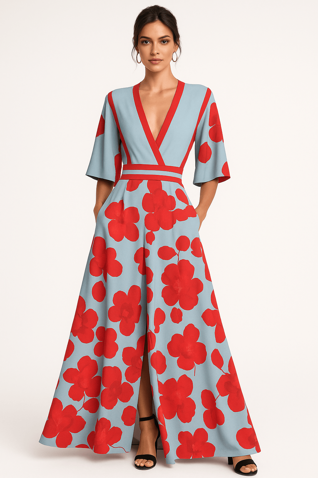 Velira Maxi Dress Gėlių V