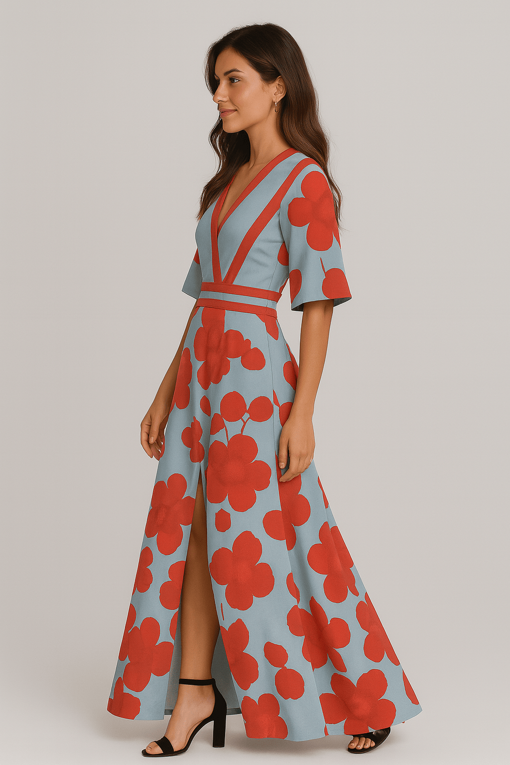 Velira Maxi Dress Gėlių V