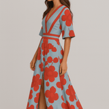 Velira Maxi Dress Gėlių V