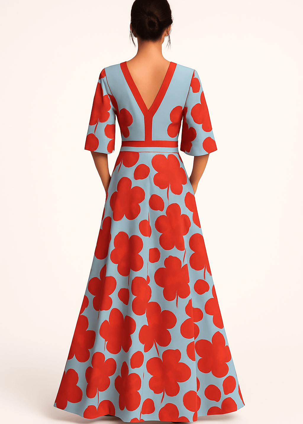 Velira Maxi Dress Gėlių V