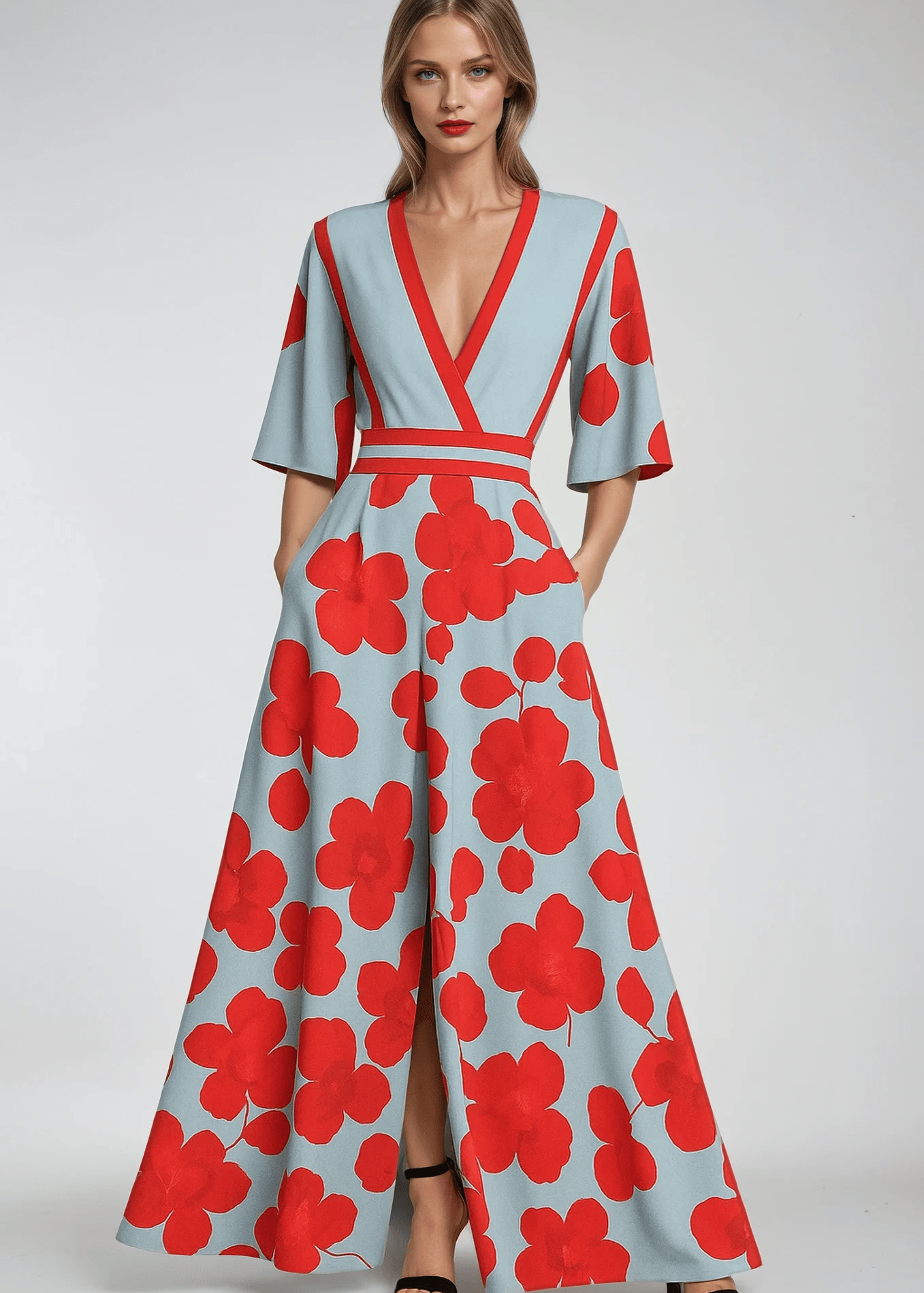 Velira Maxi Dress Gėlių V