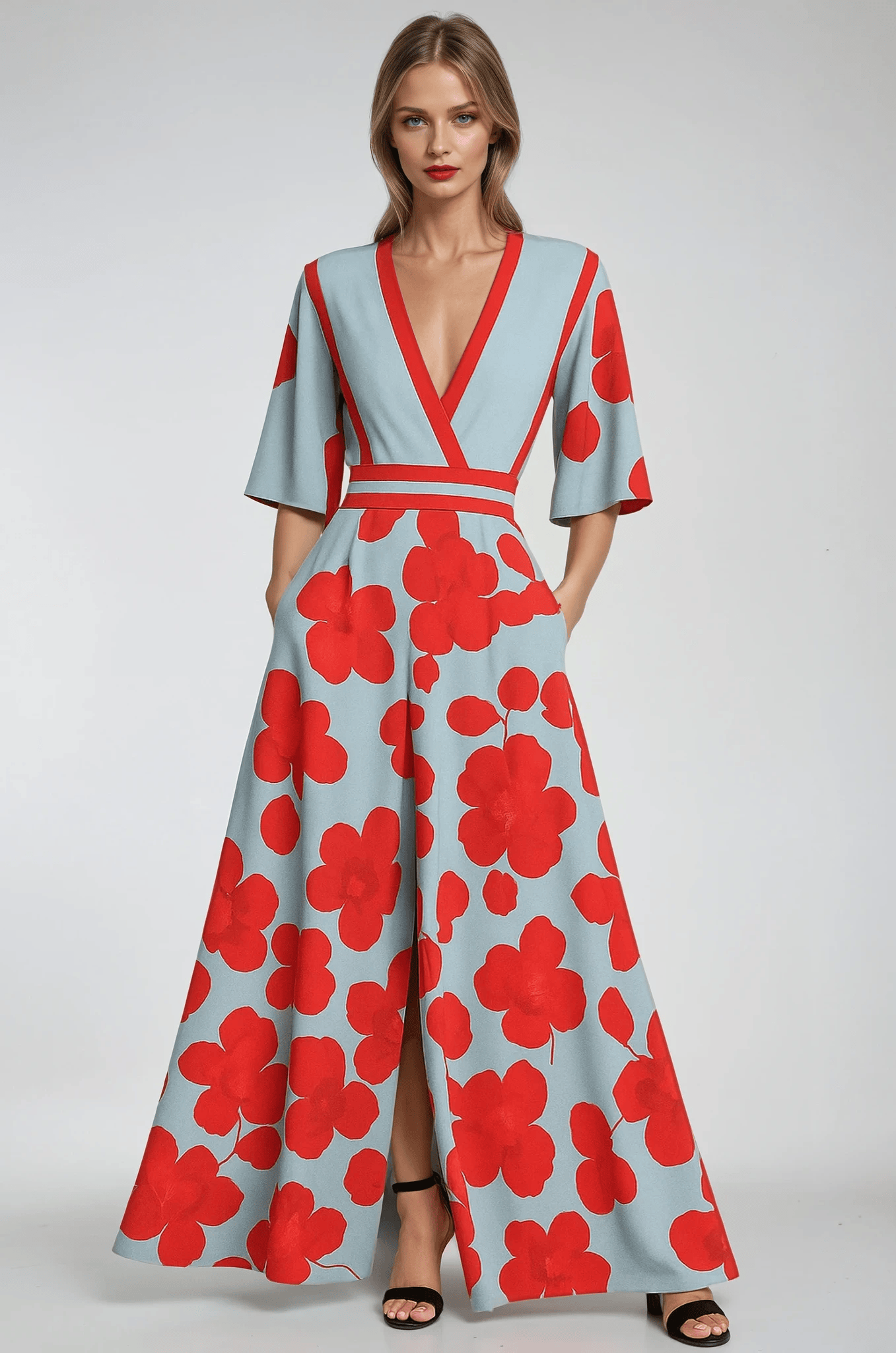 Velira Maxi Dress Gėlių V