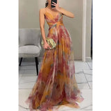 Velira Maxi Dress Gėlių vakarinė maksi suknelė