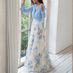 Velira Maxi Dress Gėlių Vasaros Maxi Suknelė