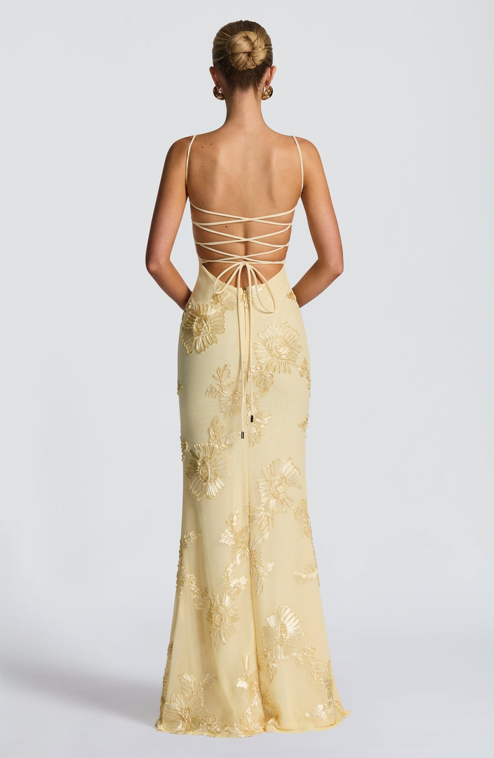 Velira Maxi Dress Gėlių žakardo korseto maksi suknelė