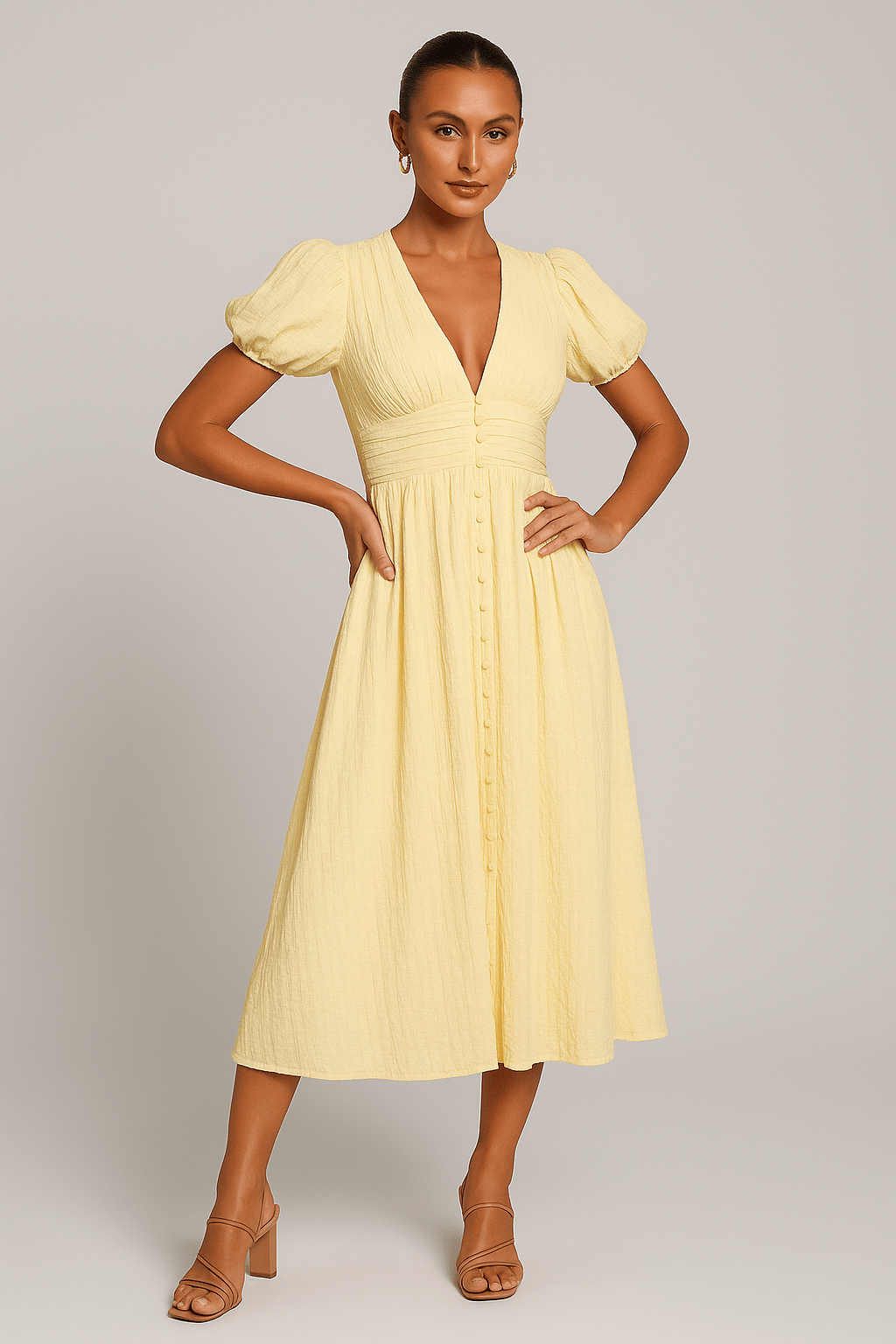 Velira Maxi Dress Geltona / S Boho stiliaus maksi vasaros suknelė