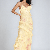 Velira Maxi Dress Geltona / S Oro drabužių vasaros maksi suknelė