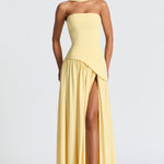 Velira Maxi Dress Geltona / S Tessa Bešalčio Maxi Suknelė