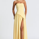 Velira Maxi Dress Geltona / S Tessa Bešalčio Maxi Suknelė