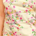 Velira Maxi Dress Geltonas Vasaros Žydėjimo Maxi Suknelė