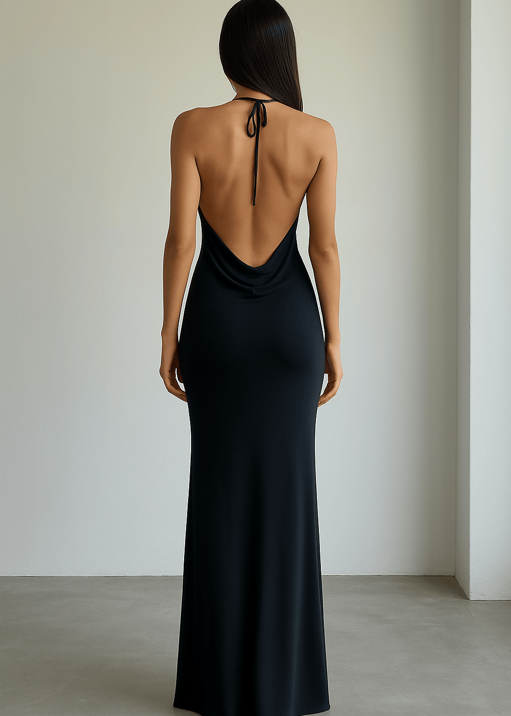 Velira Maxi Dress Halterio kaklo atvira nugarinė suknelė maksi